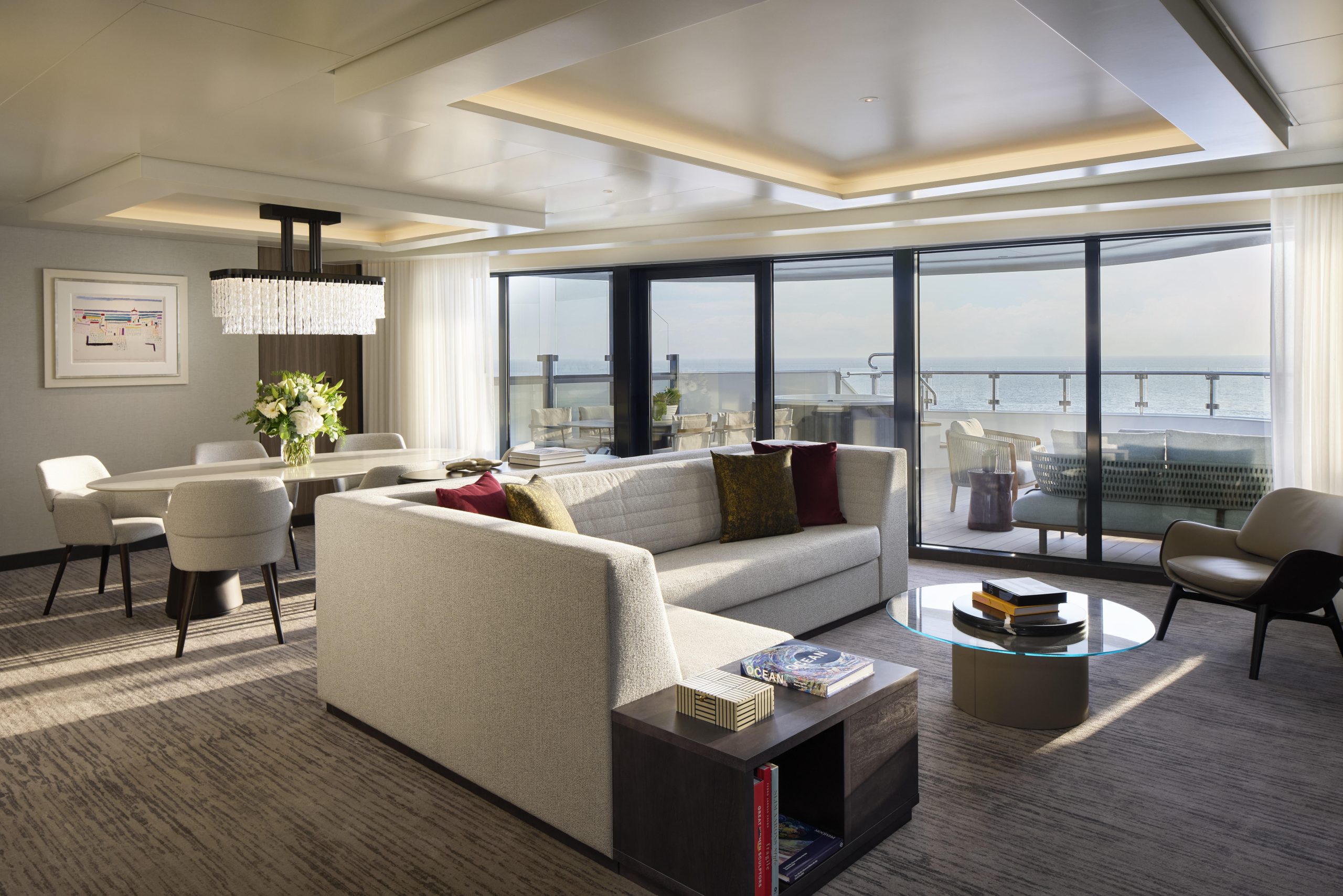 The Owners Suite on Luminara.

Photographer: Edgardo Contreras; Unlimited, perpetual, exclusive, irrevocable world wide license excluding broadcast and out of home. Shoot date: June 17-26, 2025.