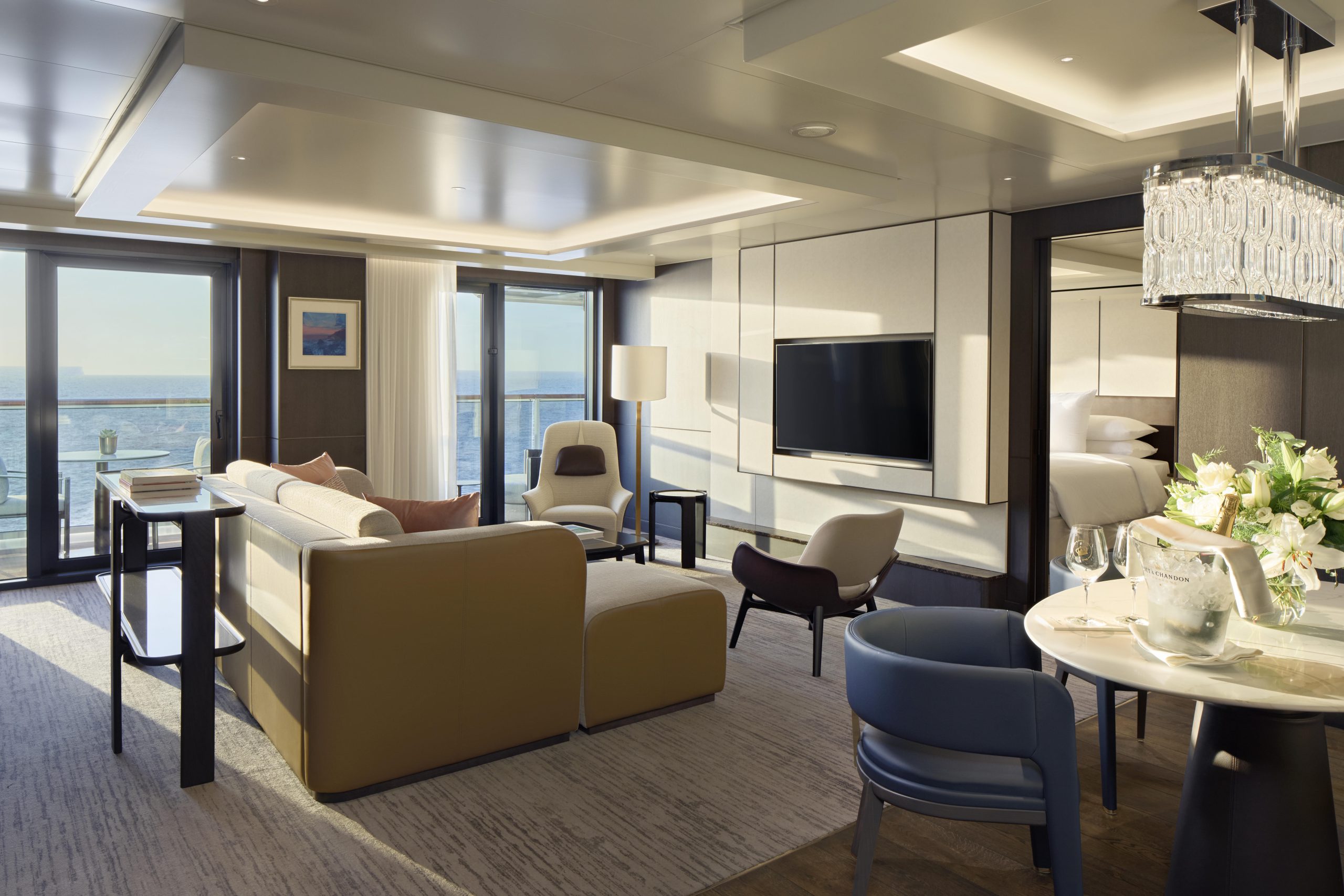 The Resdiential Suite on Luminara.

Photographer: Edgardo Contreras; Unlimited, perpetual, exclusive, irrevocable world wide license excluding broadcast and out of home. Shoot date: June 17-26, 2025.