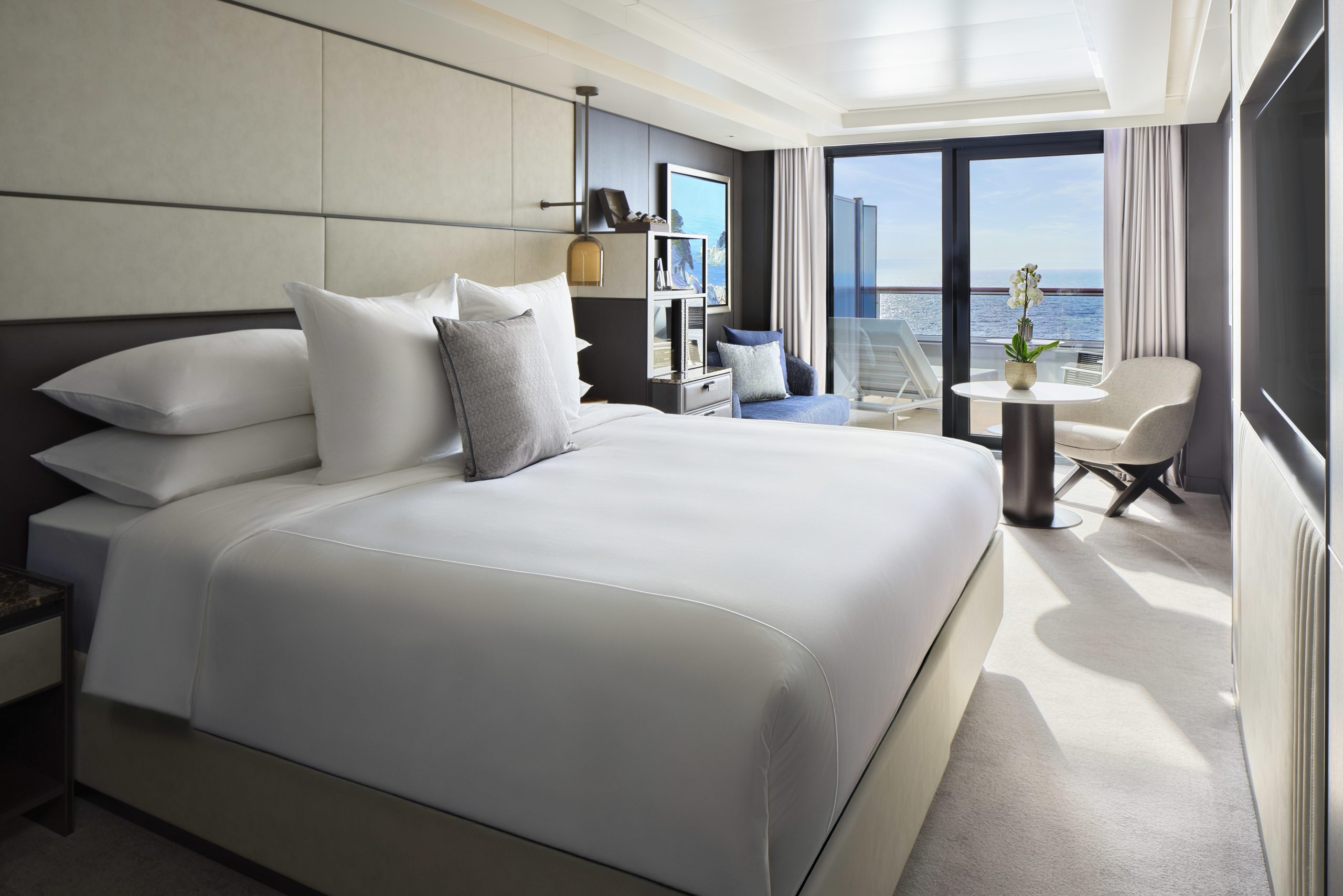 The Terrace Suite on Luminara.

Photographer: Edgardo Contreras; Unlimited, perpetual, exclusive, irrevocable world wide license excluding broadcast and out of home. Shoot date: June 17-26, 2025.